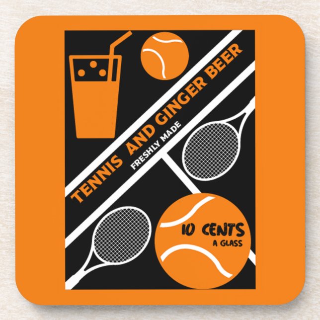 Lawn Tennis Player Graphic Art     Coaster (Front)