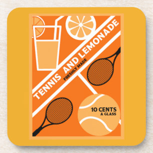 Lawn Tennis Player Graphic Art Coaster