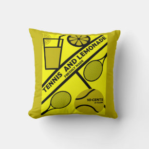 Lawn Tennis Player Graphic Art Cushion