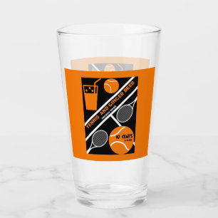 Lawn Tennis Player Graphic Art Glass