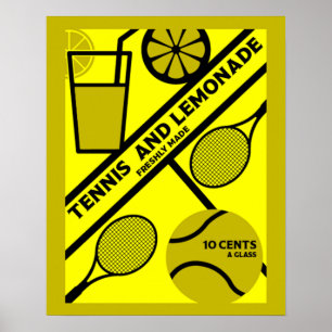 Lawn Tennis Player Graphic Art Poster