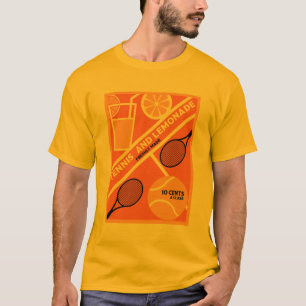 Lawn Tennis Player Graphic Art T-Shirt