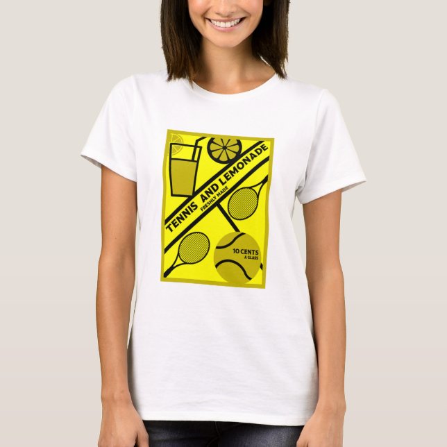 Lawn Tennis Player Graphic Art    T-Shirt (Front)