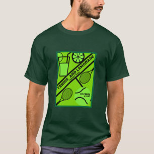 Lawn Tennis Player Graphic Art  T-Shirt