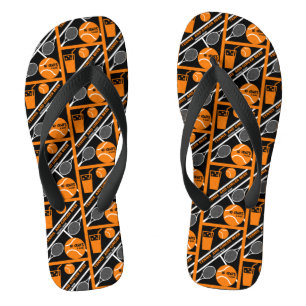 Lawn Tennis Player Graphic Art Thongs
