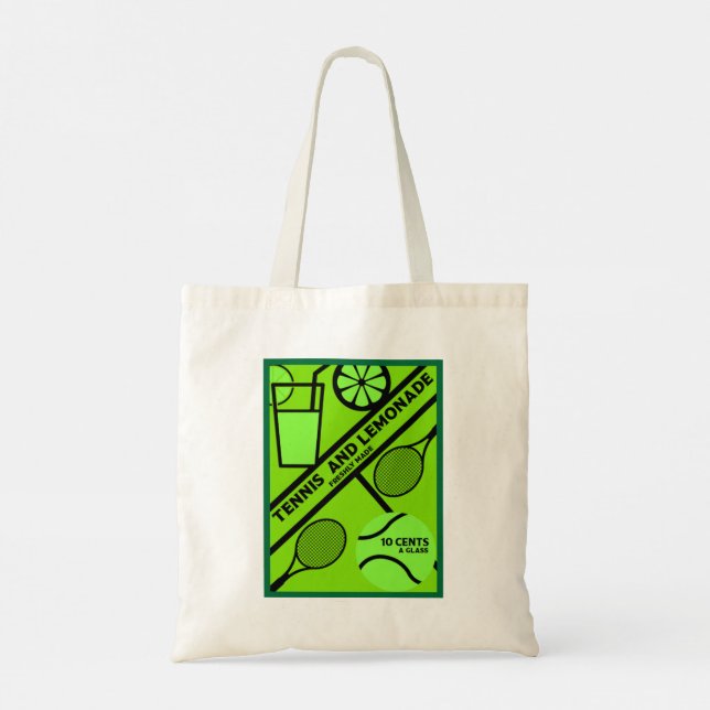Lawn Tennis Player Graphic Art  Tote Bag (Back)
