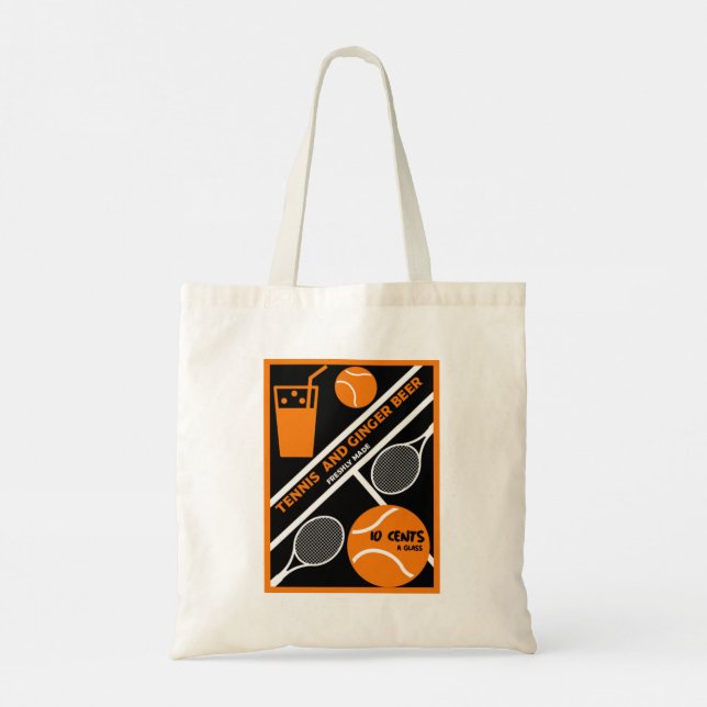 Lawn Tennis Player Graphic Art  Tote Bag (Back)