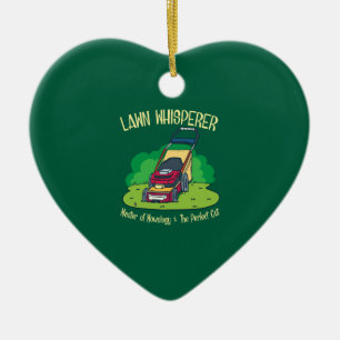 Lawn Whisperer Lawn Mower Garden Gardening Ceramic Ornament