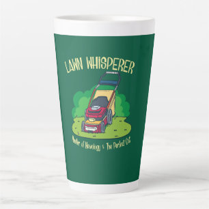 Lawn Whisperer Lawn Mower Garden Gardening Latte Mug