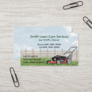 Lawn Yard Maintenance Servies Business Card