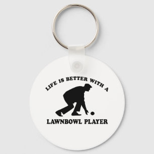 Lawnbowling vector designs key ring