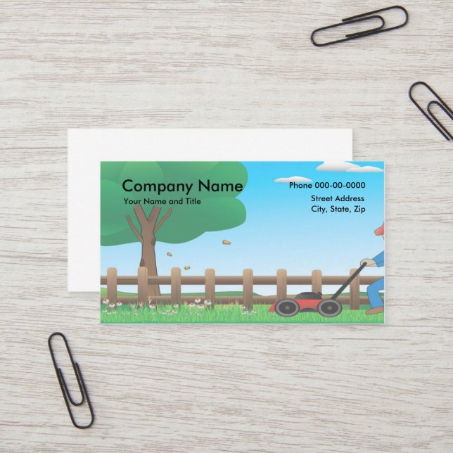 Lawncare Business Card (Front/Back In Situ)