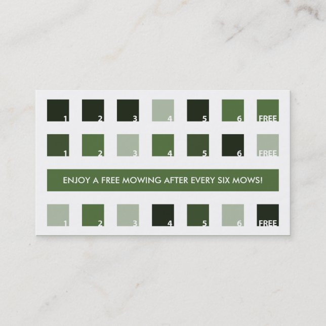 LAWNCARE customer appreciation (mod squares) Loyalty Card (Front)