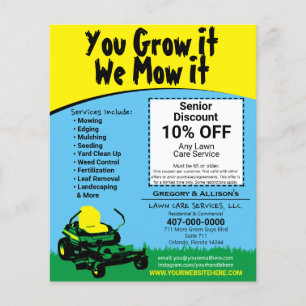 Lawncare Landscaping Grass Cutting  Flyer