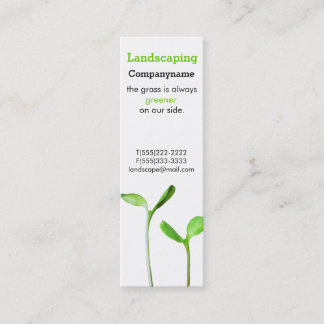 Lawncare Landscaping Law green sprouts Mini Business Card