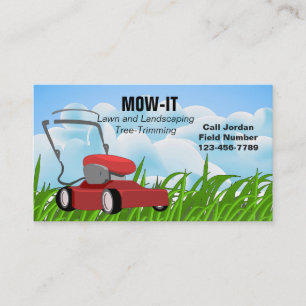 Lawnmower and Landscaping Business Cards