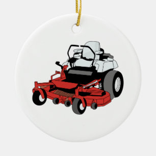 Lawnmower Ceramic Tree Decoration