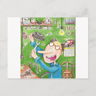 Lawnmower Fix Postcard