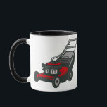Lawnmower Mug<br><div class="desc">Red walk-behind Lawnmower</div>