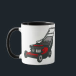 Lawnmower Mug<br><div class="desc">Red walk-behind Lawnmower</div>