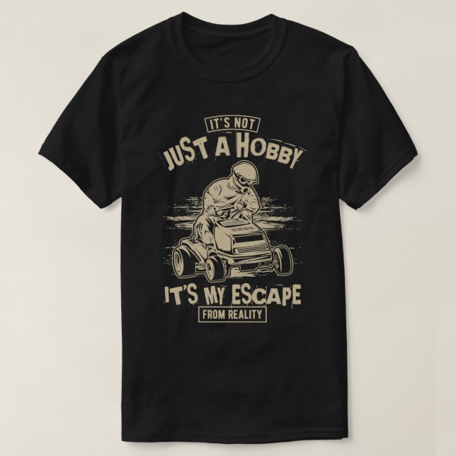 Lawnmower Racing Escape  T-Shirt (Design Front)