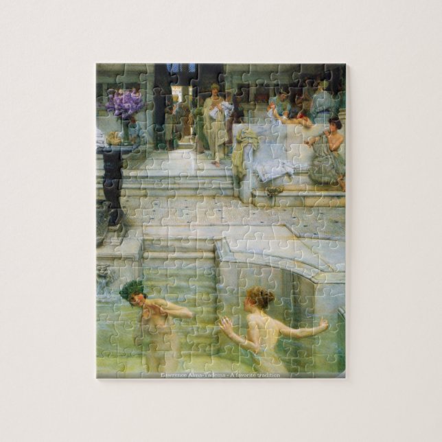 Lawrence Alma-Tadema - A favourite tradition Jigsaw Puzzle (Vertical)