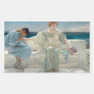 Lawrence Alma-Tadema - Ask Me No More Rectangular Sticker