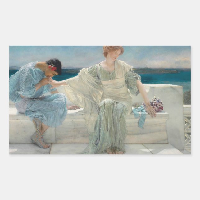 Lawrence Alma-Tadema - Ask Me No More Rectangular Sticker (Front)