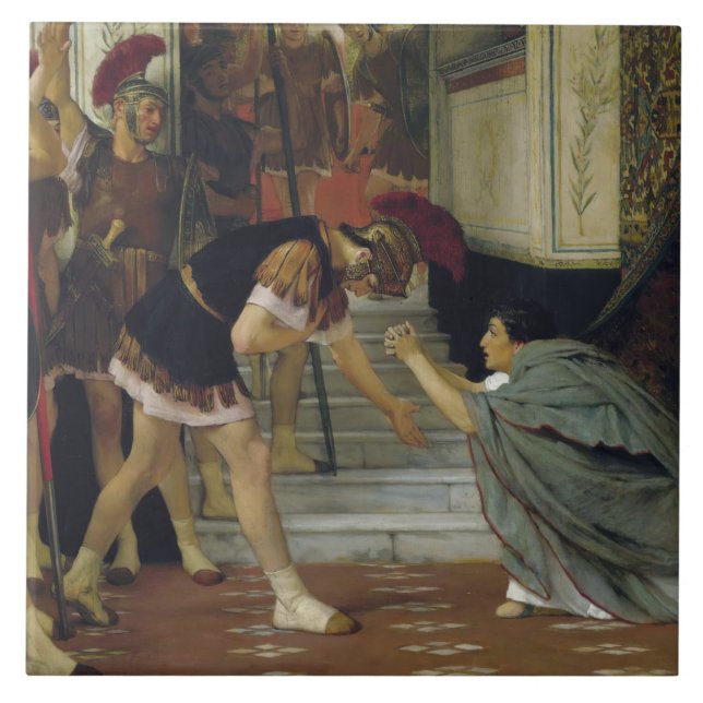 Lawrence Alma-Tadema - Proclaiming Claudius Ceramic Tile (Front)