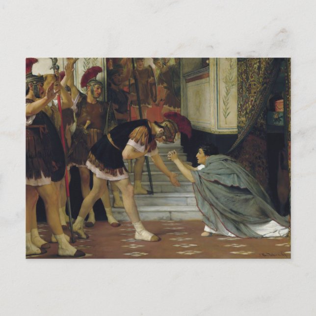 Lawrence Alma-Tadema - Proclaiming Claudius Postcard (Front)