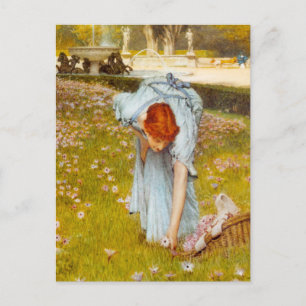 Lawrence Alma Tadema Spring in the Garden Postcard