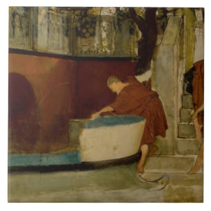 Lawrence Alma-Tadema -The Embarkation On The Barge Ceramic Tile