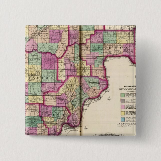 Lawrence County and Jackson County 15 Cm Square Badge (Front)
