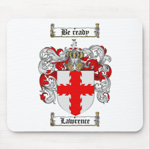 LAWRENCE FAMILY CREST -  LAWRENCE COAT OF ARMS MOUSE PAD