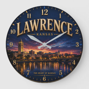 Lawrence Kansas Large Clock