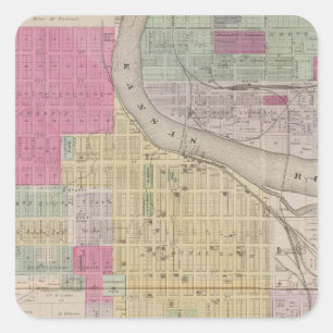 Lawrence, Kansas Square Sticker