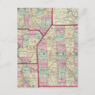 Lawrence, Mercer, Beaver, Butler counties Postcard