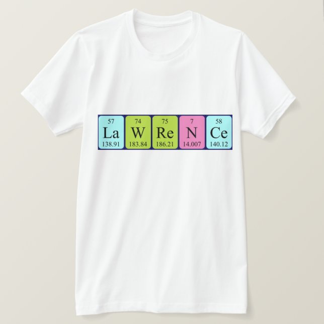 Lawrence periodic table name shirt (Design Front)