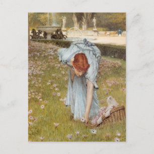 Lawrence Tadema:Flora Spring in the Gardens Postcard