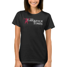 Lawrence Times femme black T-shirt (front only)