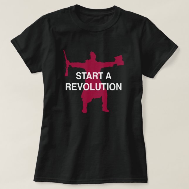 Lawrence Times femme Start a Revolution T-shirt v2 (Design Front)