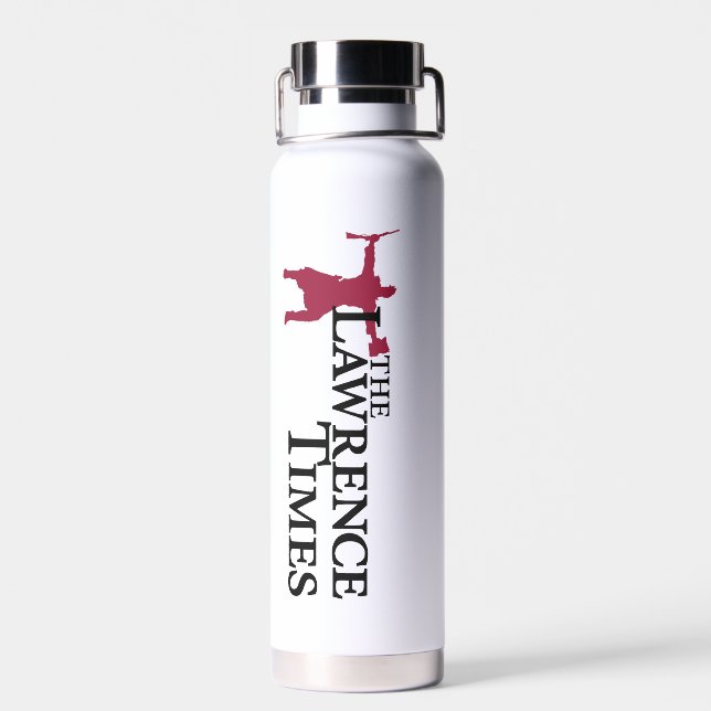 Lawrence Times water bottle (Back)
