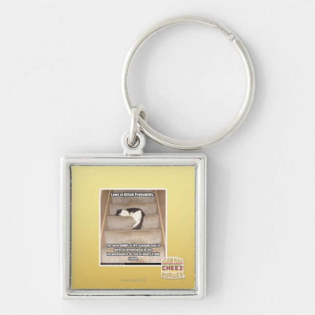 Laws of Kitteh Probability Key Ring (Front)