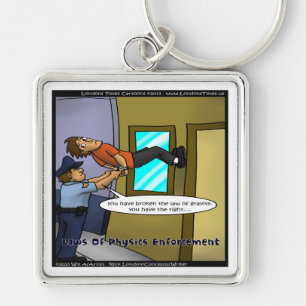 Laws Of Physics & Gravity Funny Gifts & Tees Key Ring
