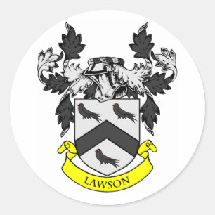 LAWSON Coat of Arms Classic Round Sticker