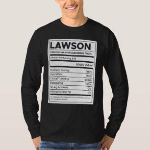 Lawson Nutrition Information  Problem Solving Hard T-Shirt