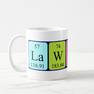 Lawson periodic table name mug