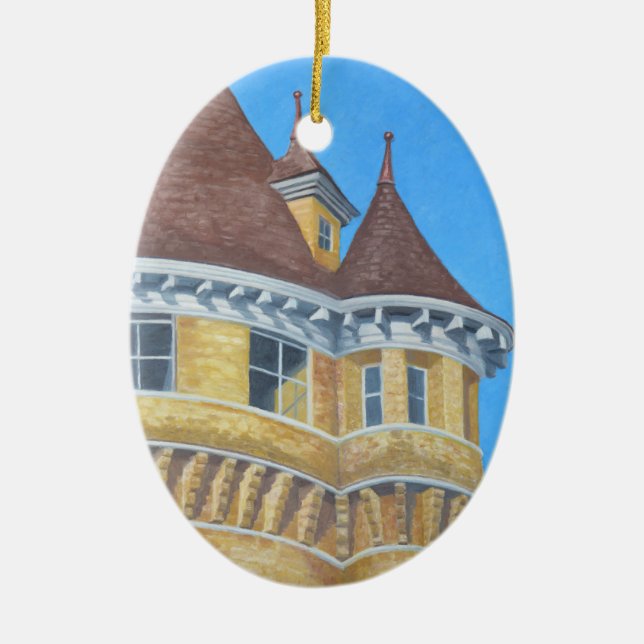 Lawson Tower Turrets Ceramic Ornament (Front)