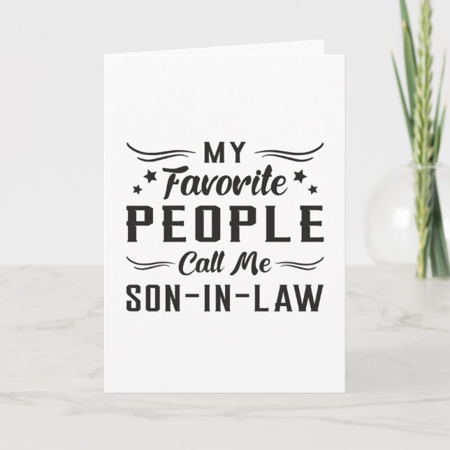 Lawsuit Proud Son In Law Father In Law Funny Gift Card (Front)