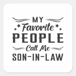 Lawsuit Proud Son In Law Father In Law Funny Gift Square Sticker